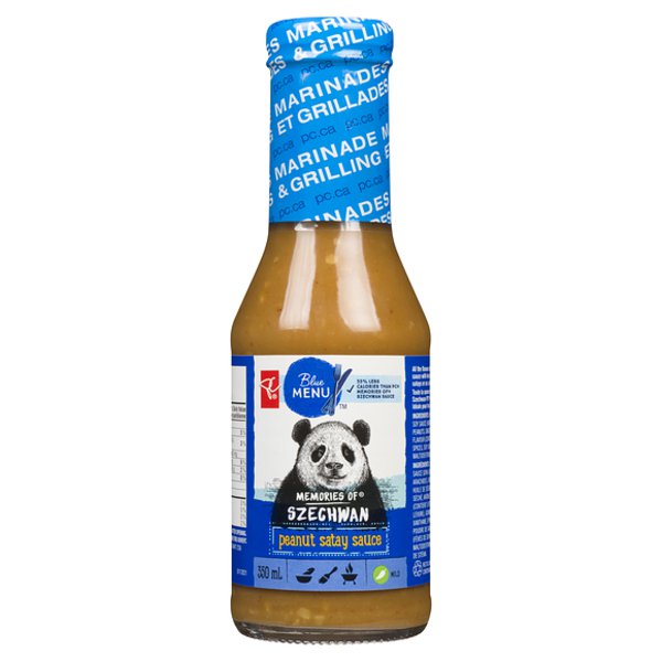 Presidents Choice Blue Menu Light Szechwan Spicy Peanut Saray Sauce