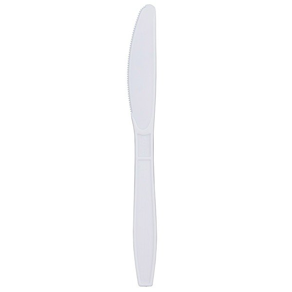 Solo White Heavyweight Plastic Knife