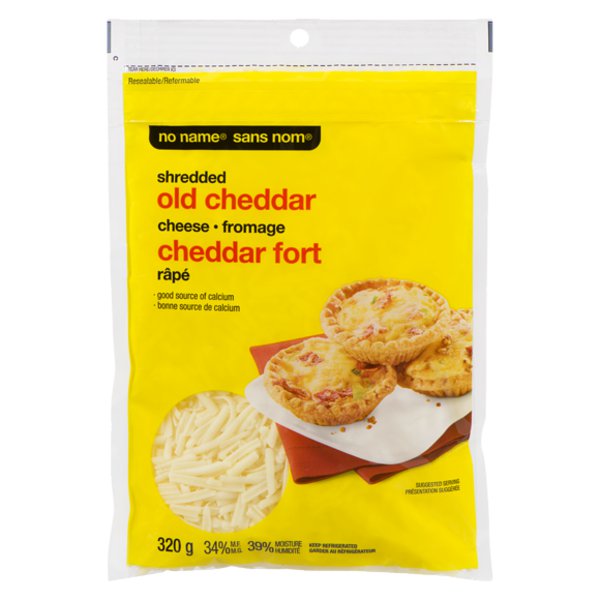 No Name Old White Shredded Cheddar Cheese