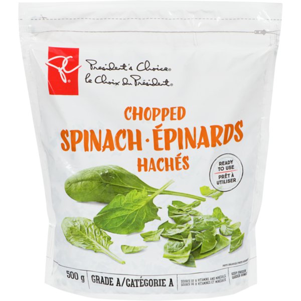 Presidents Choice Frozen Spinach