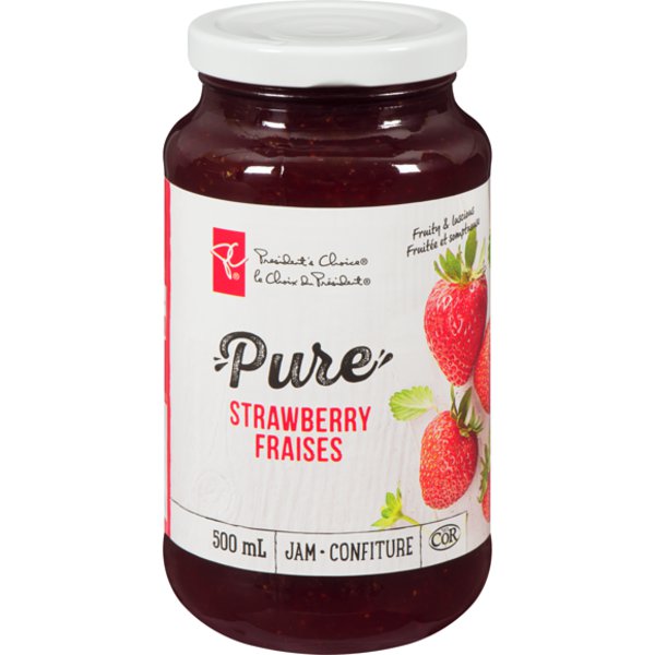 Presidents Choice Pure Strawberry Jam