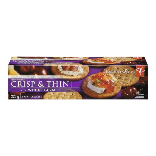 President's Choice Reduced Sodium Crisp & Thin Wheat Crackers