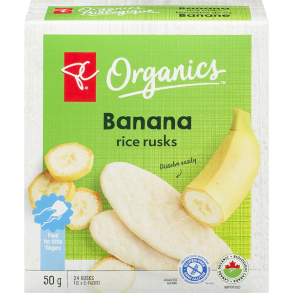 Presidents Choice Organic Banana Rice Rusks