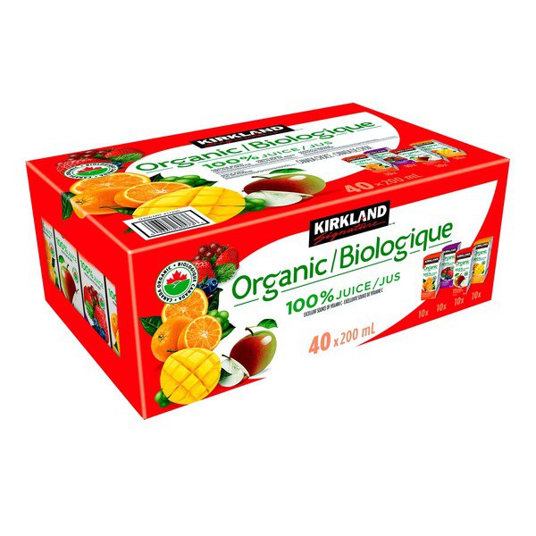 Kirkland Signature Organic Juice Variety Pack(price includes deposit fee of$4.00)
