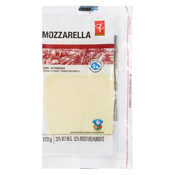 Presidents Choice Sliced Mozzarella Cheese Ppk