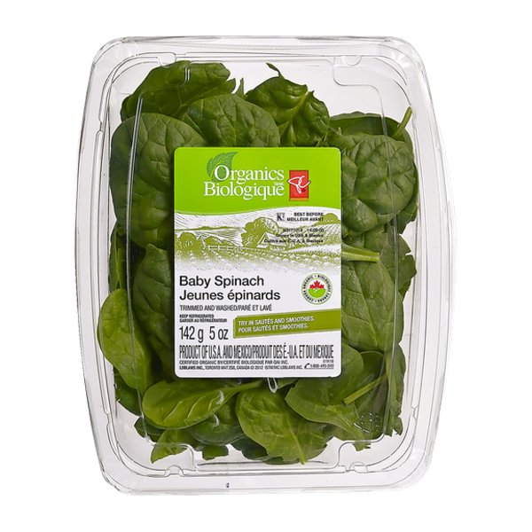 Presidents Choice Organic Organic Baby Spinach