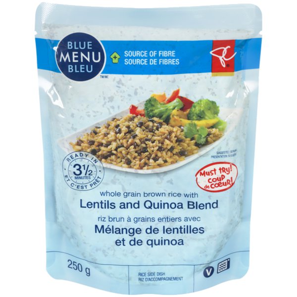 Presidents Choice Blue Menu Brown Rice With Lentil & Quinoa