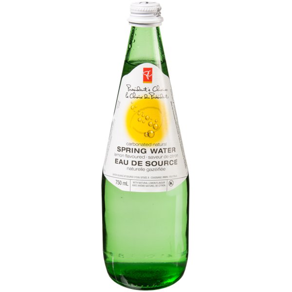 Presidents Choice Lemon Spring Water Carbon