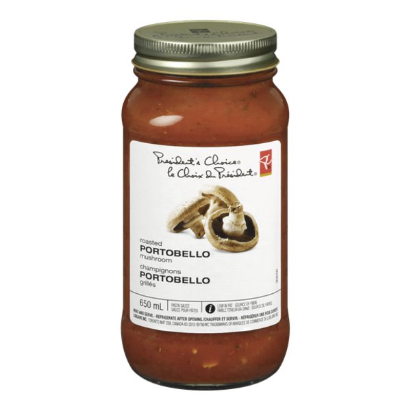 Presidents Choice Regular Roasted Portobello Mushroom Pasta Sauce