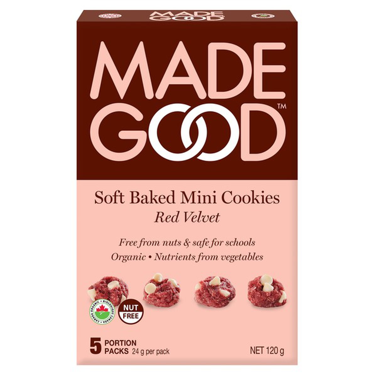 MadeGood Foods Mini Red Velvet Soft Baked Cookies