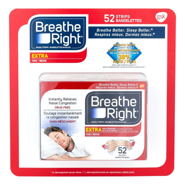 Breathe Right Nasal Strips Extra Tan
