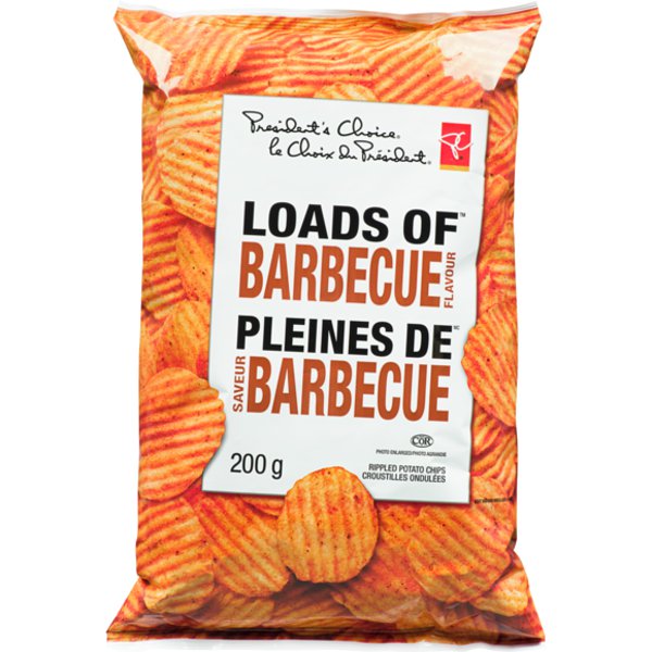 Presidents Choice Loads of Barbecue Flavour Rippled Potato