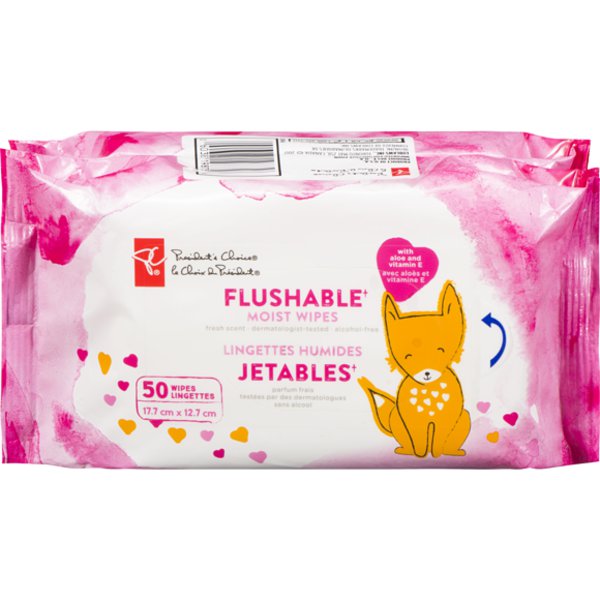 Presidents Choice Flushable Wipes