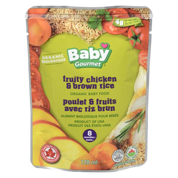 Baby Gourmet Stage 3 Organic Fruity Chicken & Brown Rice Pouch