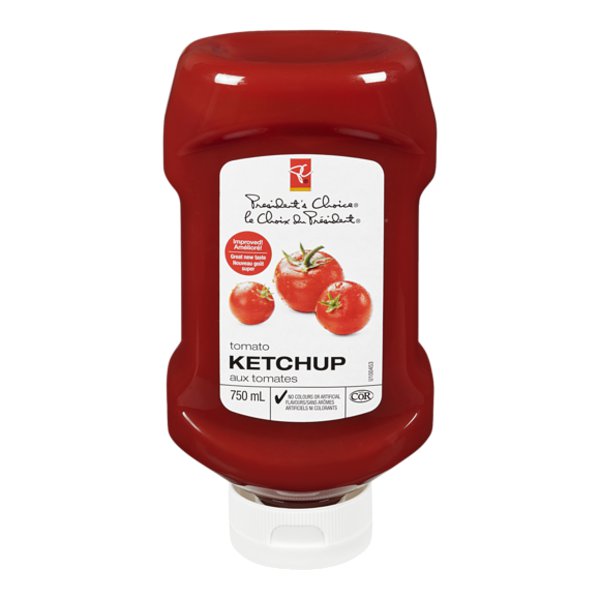 Presidents Choice Regular Upside Down Squeeze Bottle Ketchup