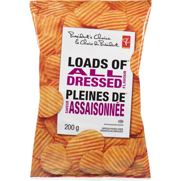 President's Choice Loads of All Dressed Flavour Rippled Potato Chips