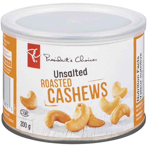 President's Choice Unsalted Roasted Cashews