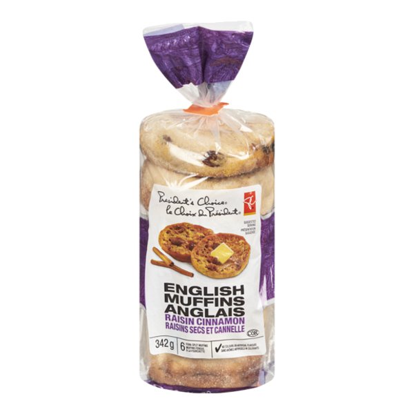 Presidents Choice Cinnamon Raisin English Muffins