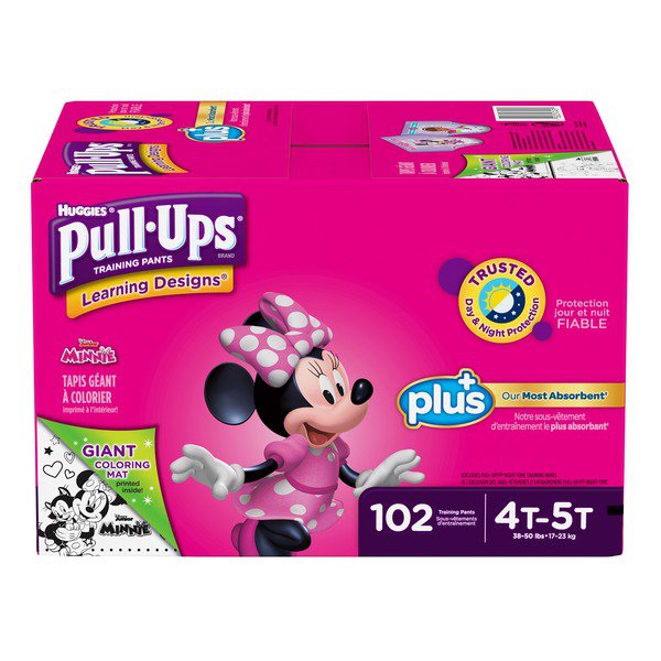 Huggies Size 4T to 5T Girls Pull-Ups Plus Training Pants