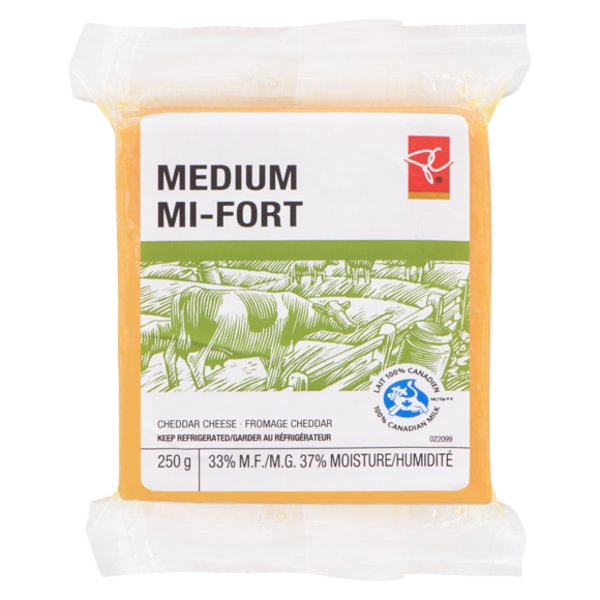 Presidents Choice Coloured Medium Cheddar Blocks