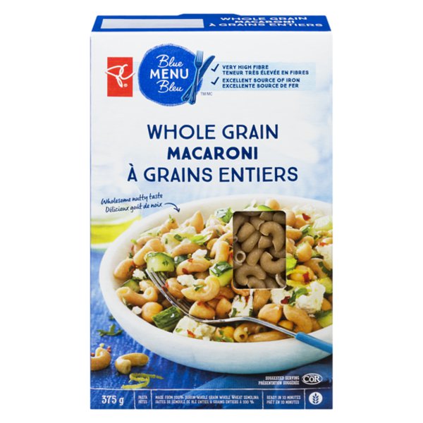 Presidents Choice Blue Menu Whole Wheat Pasta Elbows