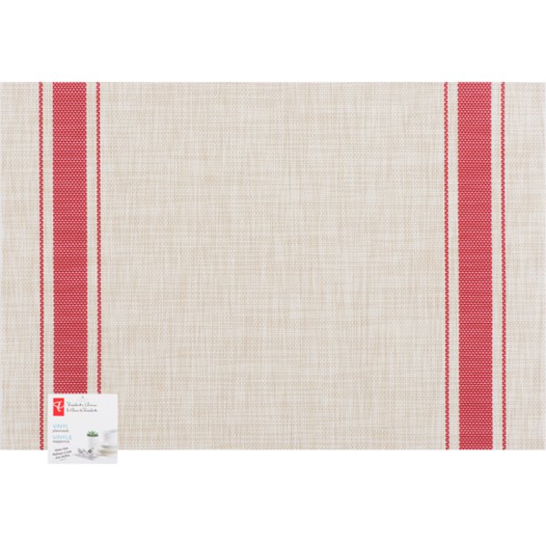 Presidents Choice Red Stripe Vinyl Placemat