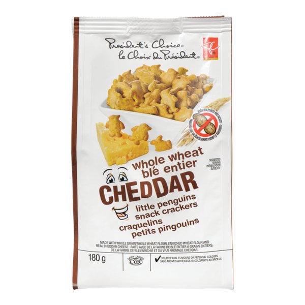 President's Choice Little Penguins Whole Wheat Cheddar Snack Crackers