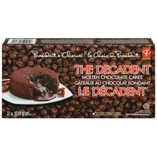 Presidents Choice Decadent Molten Chocolate Lava Cake