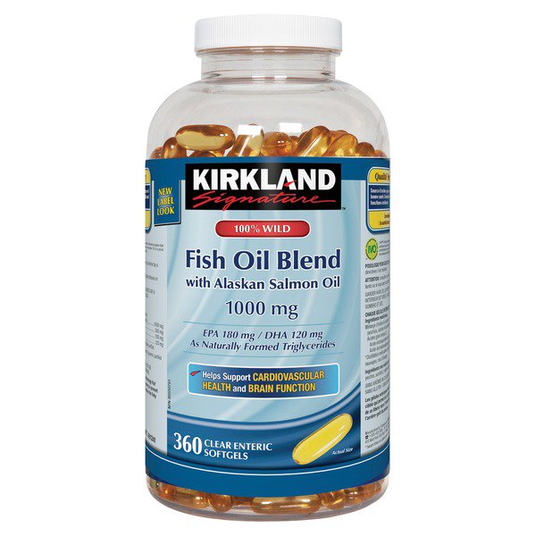 Kirkland Signature 100 Wild Fish Oil Blend Softgels Coastal