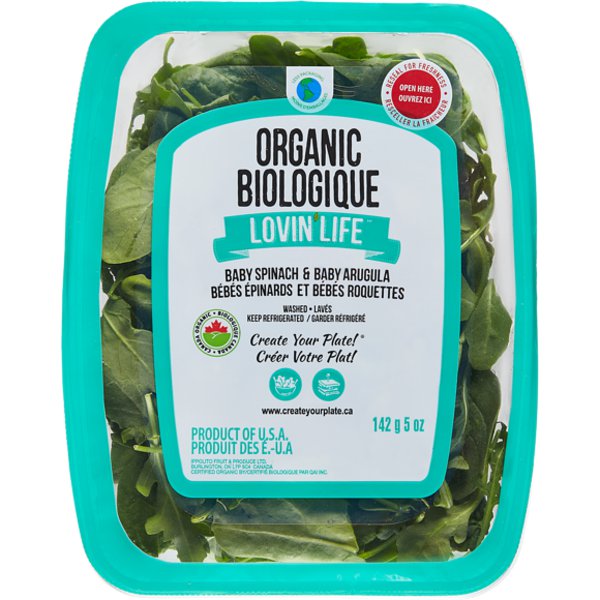 President Choice Organics Arugula Spinach