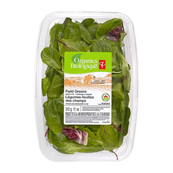 Presidents Choice Organics Field Greens Salad Mix