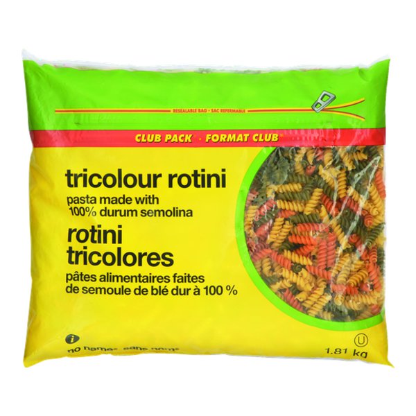 No Name Cp Tricolour Rotini Pasta