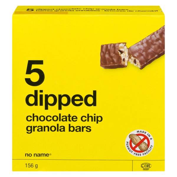 No Name Dipped Chocolate Chip Granola Bar