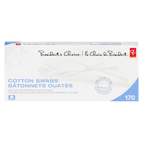 President Choice Small Cotton Swabs