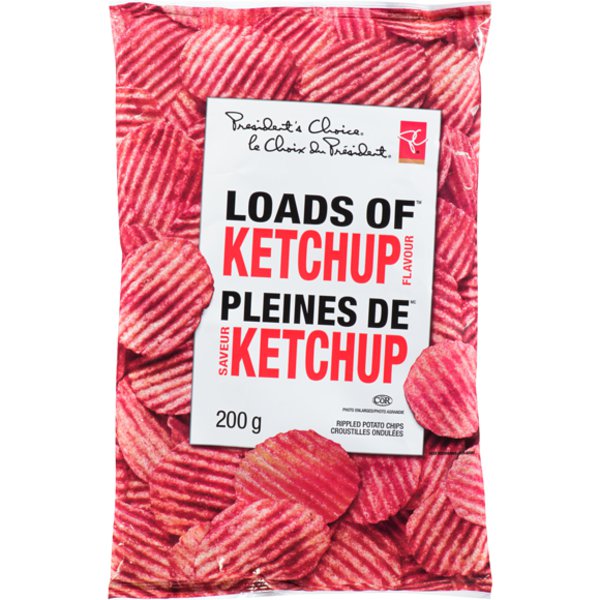 President's Choice Loads of Ketchup Potato Chips