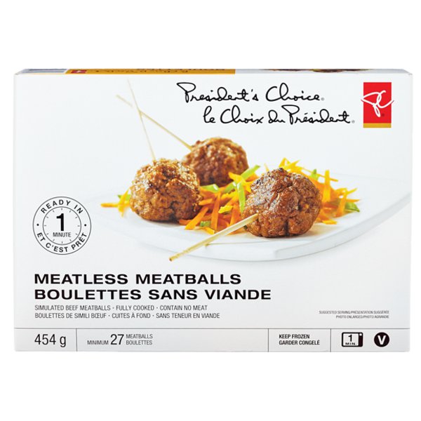 Presidents Choice Meatless Meatballs