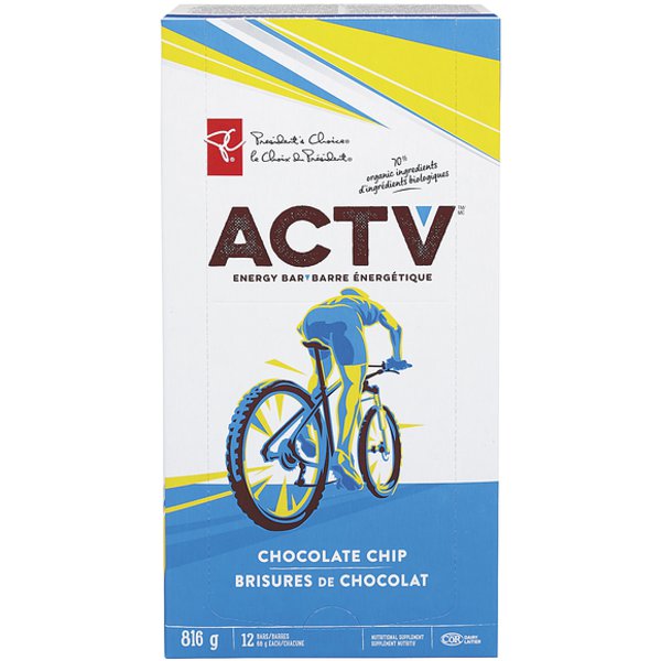 Presidents Choice Active Chocolate Chip Bar