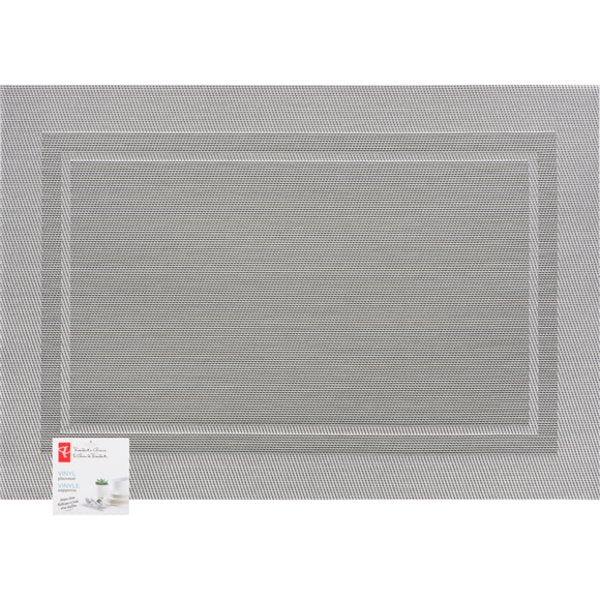 Presidents Choice Grey Border Vinyl Placemat