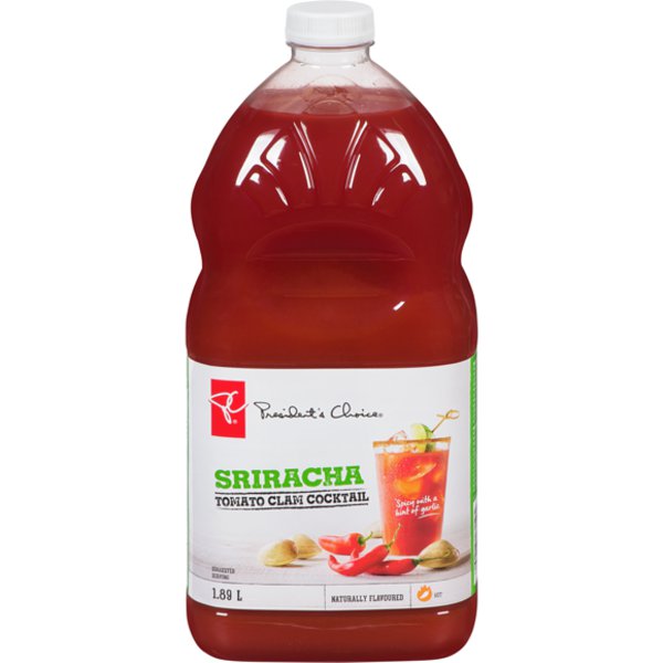 Presidents Choice Sriracha Tomato Clam Cocktail