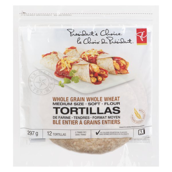 Presidents Choice Whole Grain Tortillas