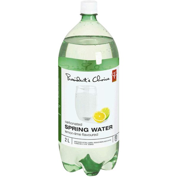 Presidents Choice Lemon-Lime Flavour Carbonated Spring Water