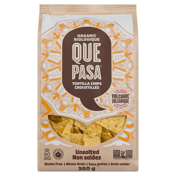 Que Pasa Organic Tortilla Chips Unsalted