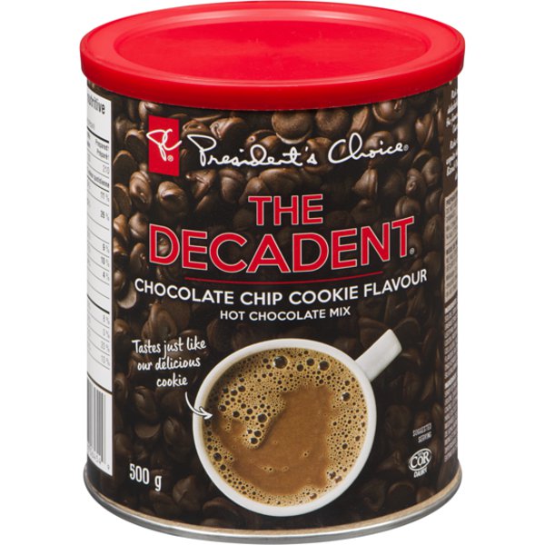Presidents Choice The Decadent Chocolate chip Cookie Flavour Hot Chocolate Mix