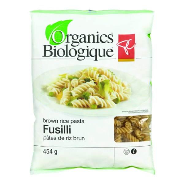 Presidents Choice Organics Fusilli Brown Rice Pasta