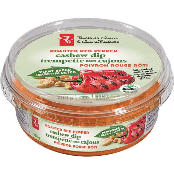 Presidents Choice Plant-Based Roasted Red Pepper Cashew Dip