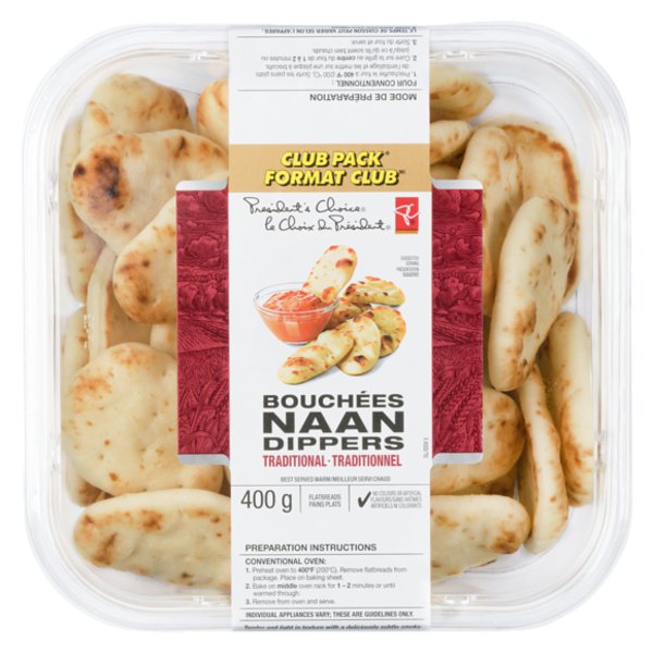 President Choice Regular Club Pack Naan Dippers