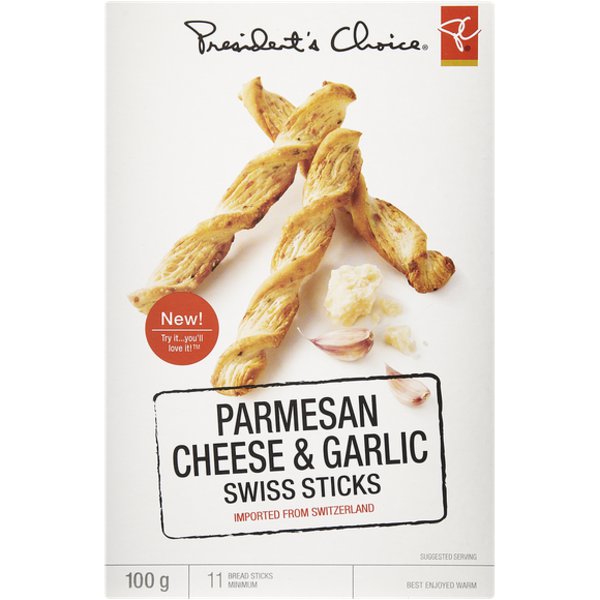 President's Choice Parmesan Cheese & Garlic Swiss Sticks