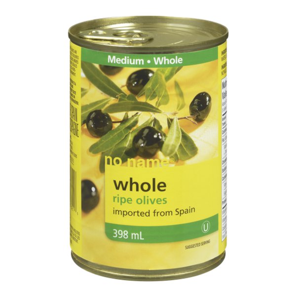 No Name Medium Ripe Whole Black Olives