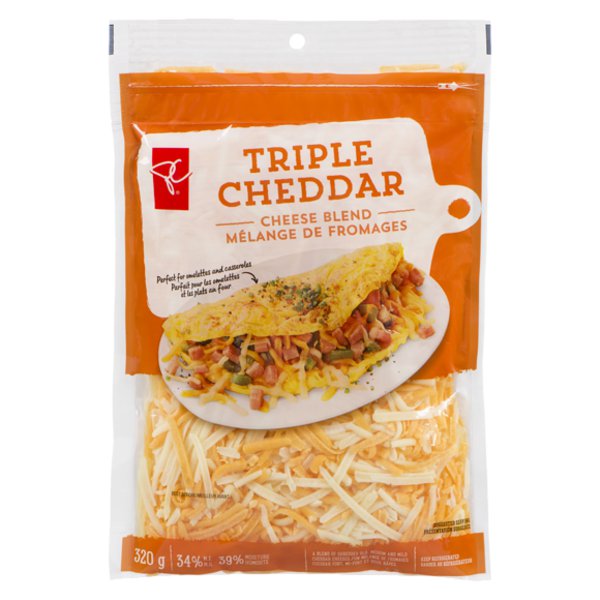 President's Choice Triple Cheddar Shredded Cheese Blend