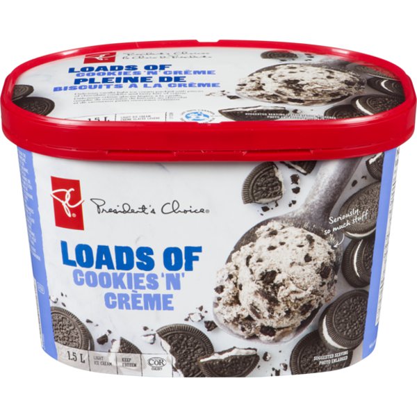 Presidents Choice Regular Loads Of Cookies & Creme